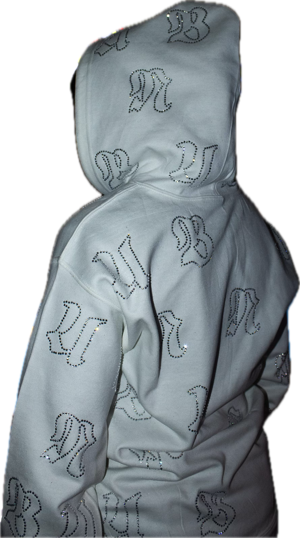 Yang Rhinestone Zip-Up
